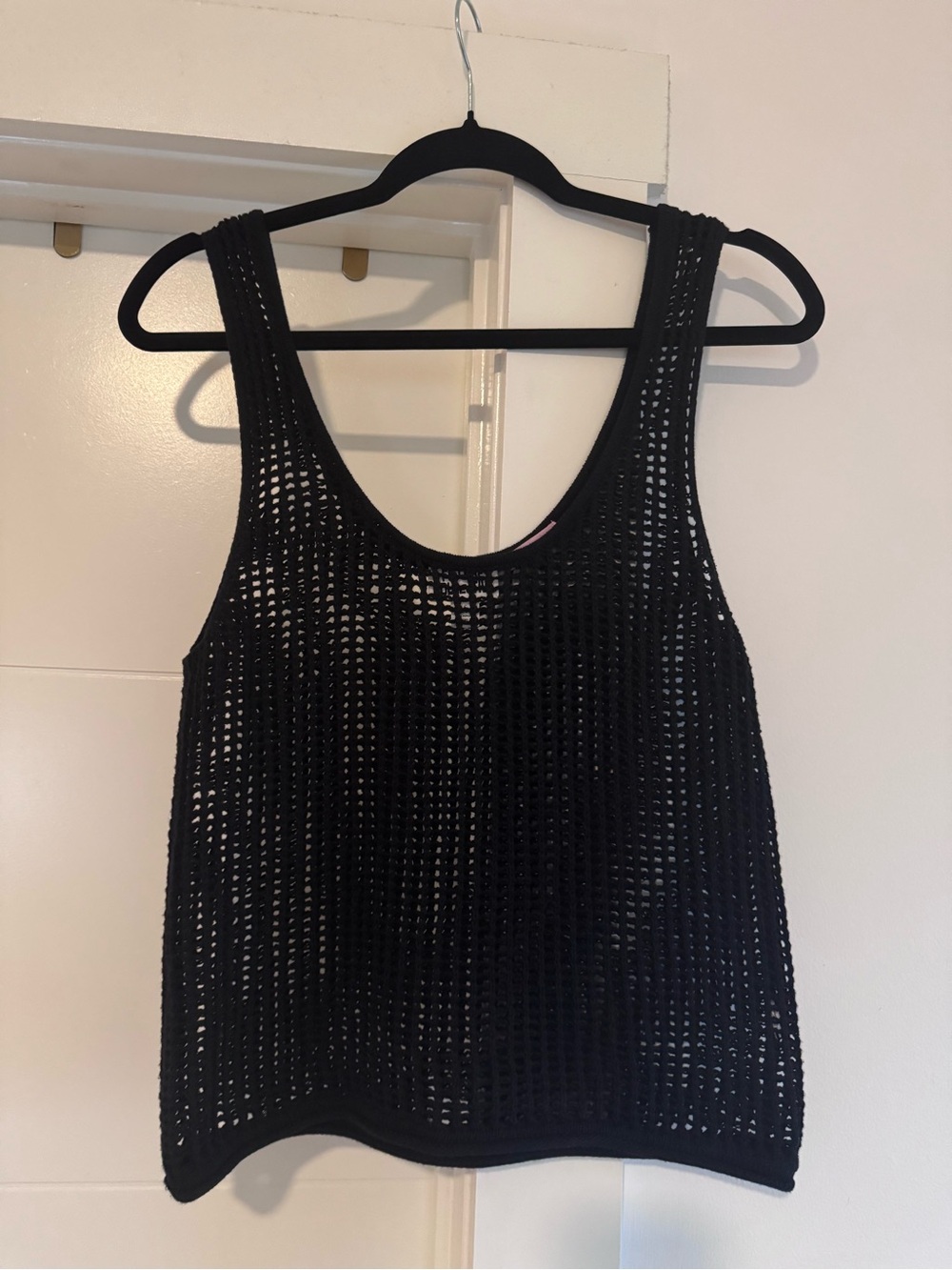 Future Collective x Alani Noelle Black Crochet Sleeveless Tank Top - Women